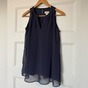 Loft Flowy Navy Blue Tank Blouse - Size X Small